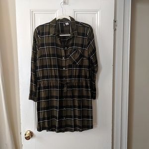 Long sleeve plaid dress